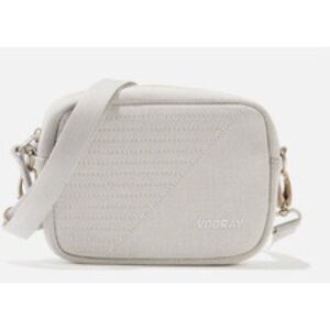 Vooray Sidekick Gray Moto Small Crossbody Zip Top Adjustable Strap Purse Bag